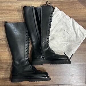 Magda Butrym Black Knee High Combat Boots